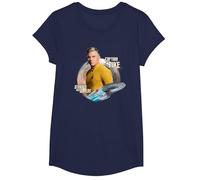Star Trek Strange New Worlds Captain Pike T-Shirt, Girls, Navy Blue, Medium