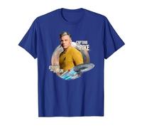 Star Trek Strange New Worlds Captain Pike T-Shirt, Men, Royal Blue, X-Large