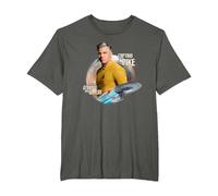 Star Trek Strange New Worlds Captain Pike T-Shirt, Men's Big and Tall, Asphalt Grey, 4X Tall