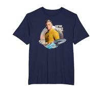 Star Trek Strange New Worlds Captain Pike T-Shirt, Men's Big and Tall, Navy Blue, 3X Tall