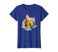 Star Trek Strange New Worlds Captain Pike T-Shirt, Women, Royal Blue, Small