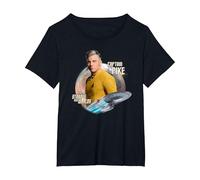 Star Trek Strange New Worlds Captain Pike T-Shirt, Women's Plus, Black, 2X