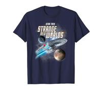 Star Trek Strange New Worlds Enterprise T-Shirt, Men, Navy Blue, 3X-Large