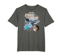 Star Trek Strange New Worlds Enterprise T-Shirt, Men's Big and Tall, Asphalt Grey, 3X Tall