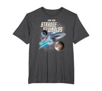 Star Trek Strange New Worlds Enterprise T-Shirt, Men's Big and Tall, Dark Heather Grey, 6X Tall