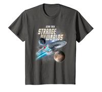 Star Trek Strange New Worlds Enterprise T-Shirt, Youth, Asphalt Grey, 4T