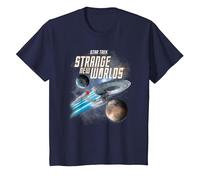 Star Trek Strange New Worlds Enterprise T-Shirt, Youth, Navy Blue, 4T