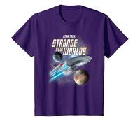 Star Trek Strange New Worlds Enterprise T-Shirt, Youth, Purple, 4T