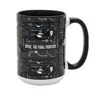 Star Trek Tech Black & White Mug (15oz / 444ml) | Space, The Final Frontier Design | Star Trek Coffee Mug | Official Star Trek Gifts and Collectibles for Fans