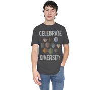 Star Trek The Celebrate Diversity Unisex T Shirt, Charcoal, X-Large
