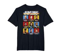 Star Trek: The Next Generation 9 Cast Members Box Up T-Shirt, Men's Big and Tall, Black, 4X Tall