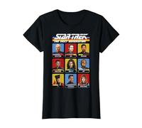 Star Trek: The Next Generation 9 Cast Members Box Up T-Shirt, Women, Black, Medium