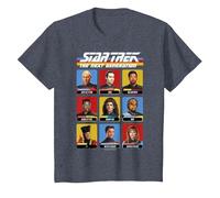 Star Trek: The Next Generation 9 Cast Members Box Up T-Shirt, Youth, Heather Blue, Medium
