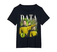 Star Trek: The Next Generation Data Heartthrob T-Shirt, Women's Plus, Black, 6X