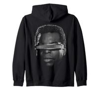 Star Trek The Next Generation Geordi Oversized Face Zip Hoodie