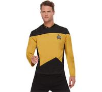 Smiffys Star Trek, The Next Generation Operations Uniform Top, Officially Licensed Star Trek Fancy Dress, Adult Dress Up Costumes