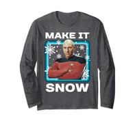 Star Trek: The Next Generation Picard Make It Snow Portrait Long Sleeve T-Shirt