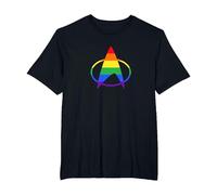 Star Trek: The Next Generation Pride Delta T-Shirt, Men's Big and Tall, Black, 6X Tall