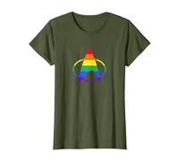 Star Trek: The Next Generation Pride Delta T-Shirt, Women, Olive Green, Medium
