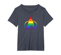 Star Trek: The Next Generation Pride Delta T-Shirt, Women's Plus, Heather Blue, 2X