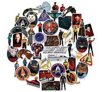 Star Trek The Next Generation Sticker Pack Die Cut Vinyl Large Deluxe Stickers Variety Pack - Laptop, Water Bottle, Scrapbooking, Tablet, Skateboard, Indoor/Outdoor - Set of 50