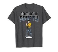Star Trek The Original Series Beam Me Up Scotty T-Shirt, Men, Dark Heather Grey, 4X-Large