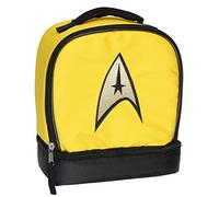Star Trek The Original Series Captain Kirk Embroidered Command Logo Dual Compartment Insulated Lunch Box Bag Tote