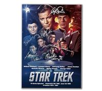 Star Trek The Original Series Cast Signed A4 Poster, Cast Signatures/Autographs Print, Collectible Wall Art