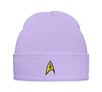 Star Trek The Original Series Embroidered Delta Shield Embroidered Winter Hat Lavender