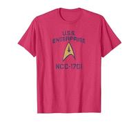 Star Trek: The Original Series Enterprise Delta T-Shirt, Men, Red Heather, Medium