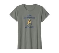 Star Trek: The Original Series Enterprise Delta T-Shirt, Women, Olive Heather, Large