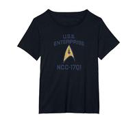 Star Trek: The Original Series Enterprise Delta T-Shirt, Women's Plus, Black, 5X