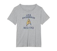 Star Trek: The Original Series Enterprise Delta T-Shirt, Women's Plus, Heather Grey, 2X