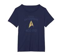 Star Trek: The Original Series Enterprise Delta T-Shirt, Women's Plus, Navy Blue, 4X
