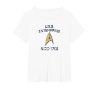 Star Trek: The Original Series Enterprise Delta T-Shirt, Women's Plus, White, 2X