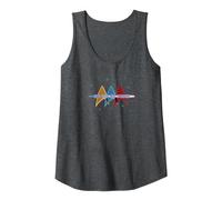 Star Trek: The Original Series Live Long and Prosper Deltas Tank Top, Women, Dark Heather Grey, X-Large