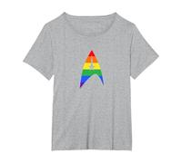 Star Trek: The Original Series Pride Delta T-Shirt, Women's Plus, Heather Grey, 5X