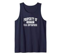 Star Trek: The Original Series Property of U.S.S. Enterprise Tank Top, Men, Navy Blue, Medium