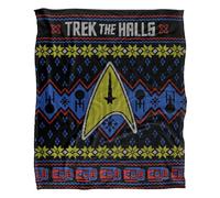 Star Trek Trek the Halls Ugly Silky Christmas Sweater Supersoft Blanket