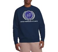 Star Trek United Federation Logo Crew Sweatshirt, Navy, Medium