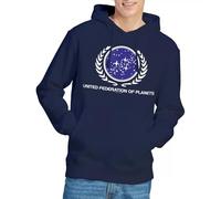 Star Trek United Federation Logo Unisex Hoodie, Navy, Medium