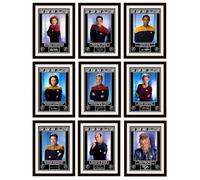 Star Trek Voyager Cast Signed A4 Prints (29.7cm x 21cm), Set of 9