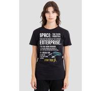 Star Trek Women's Intro T-Shirt, Black | Size: Small Star Trek Black S