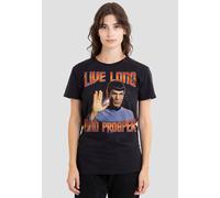 Star Trek Women's St Original Live Long & Prosper T-Shirt, Black | Size: 2XL Star Trek Black 2XL