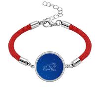 Star Universe Leo Constellation Pattern Lucky Red String Bracelet Rope Bracelet Handmade