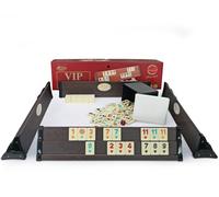 Star V.I.P Wooden Rummy Set VIP OKEY with Melamine Stones / Dark