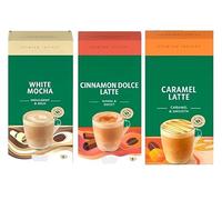Star Variety Pack Premium Instant Coffee Sachets Flavours inc. White Mocha, Caramel Latte, and Cinnamon Dolce. (Pack of 3, Each Pack 5 Sachets, Total 15 Sachets) Zamfoods coffee bundle