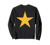 Star vintage yellow simple distressed style cute sunny happy Sweatshirt