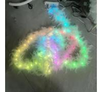 Star Vision Feather Rope Lights with LED RGB, USB Plug in with App & Remote Control, Dimmable Color Changing, Party Wedding Home Decor for Bedroom Christmas & Festivals, 7 Meters White