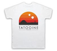 Star Visit Tatooine Outer Rim Vintage Tourism Poster Sci Fi Film Mens T-Shirt, White, Large